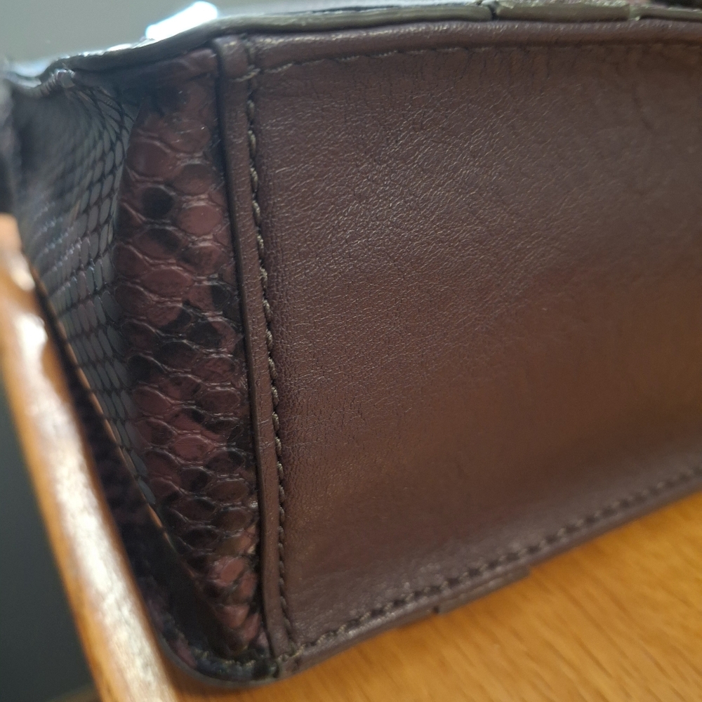 Fossil Maisie Mini Satchel Snake Print Crossbody Tote/Purse - Picture 5 of 15